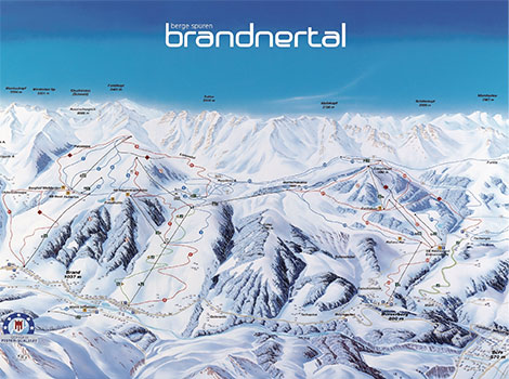 Skigebietskarte des Brandnertals