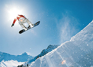 Snowboardfahren im Brandnertal